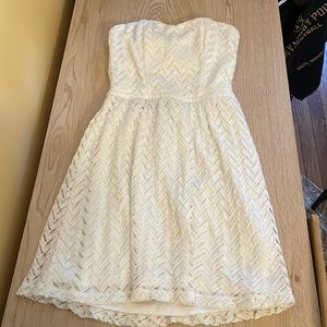 Charlotte Russe medium strapless white dress